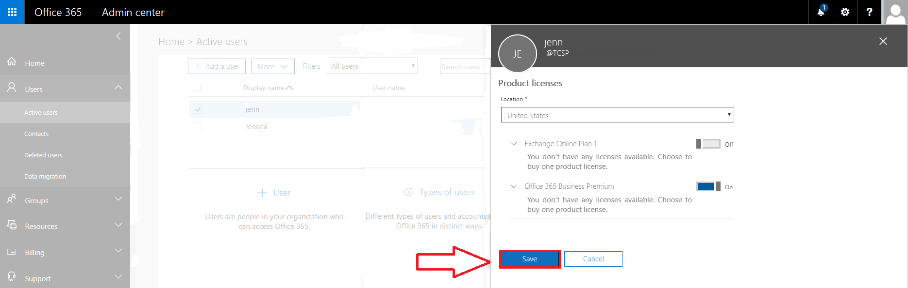Office 365 Remove License Step 7