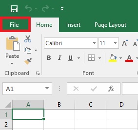 Excel - File Menu