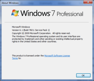 Check Version of Windows - Windows 7